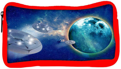 

Snoogg Eco Friendly Canvas Aliens Spacecrafts Student Pen Pencil Case Coin Purse Pouch Cosmetic Makeup Bag (RED) Pouch(Multicolor)
