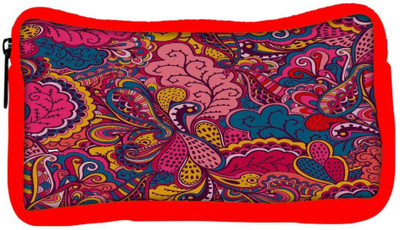 

Snoogg Eco Friendly Canvas Abstract Multicolor Leaves Designer Student Pen Pencil Case Coin Purse Pouch Cosmetic Makeup Bag (RED) Pouch(Multicolor)