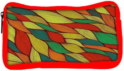 

Snoogg Eco Friendly Canvas Dark Color Leaves Designer Student Pen Pencil Case Coin Purse Pouch Cosmetic Makeup Bag (RED) Pouch(Multicolor)