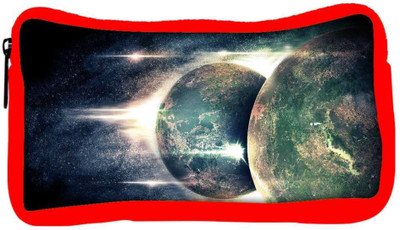 

Snoogg Eco Friendly Canvas Reflection Of Earth Designer Student Pen Pencil Case Coin Purse Pouch Cosmetic Makeup Bag (RED) Pouch(Multicolor)