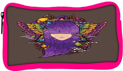 

Snoogg Eco Friendly Canvas Purple Haired Woman 2686 Student Pen Pencil Case Coin Purse Pouch Cosmetic Makeup Bag (PINK) Pouch(Multicolor)