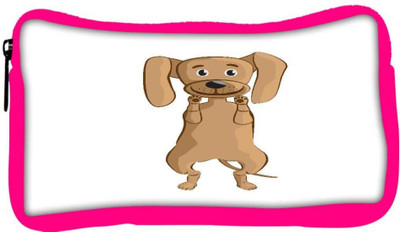 

Snoogg Eco Friendly Canvas Dog Student Pen Pencil Case Coin Purse Pouch Cosmetic Makeup Bag (PINK) Pouch(Multicolor)