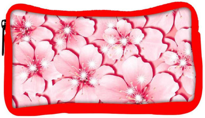 

Snoogg Eco Friendly Canvas Pink Flower Student Pen Pencil Case Coin Purse Pouch Cosmetic Makeup Bag (RED) Pouch(Multicolor)