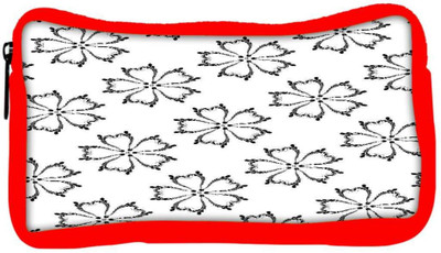 

Snoogg Eco Friendly Canvas White Flower Designer Student Pen Pencil Case Coin Purse Pouch Cosmetic Makeup Bag (RED) Pouch(Multicolor)
