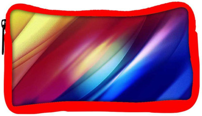 

Snoogg Eco Friendly Canvas Mixed Color Strips Designer Student Pen Pencil Case Coin Purse Pouch Cosmetic Makeup Bag (RED) Pouch(Multicolor)