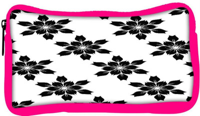 

Snoogg Eco Friendly Canvas Black Floral Designer Student Pen Pencil Case Coin Purse Pouch Cosmetic Makeup Bag (PINK) Pouch(Multicolor)