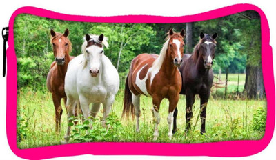 

Snoogg Eco Friendly Canvas Variety Of Horses Designer Student Pen Pencil Case Coin Purse Pouch Cosmetic Makeup Bag (PINK) Pouch(Multicolor)