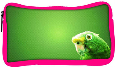 

Snoogg Eco Friendly Canvas Green Parrot Designer Student Pen Pencil Case Coin Purse Pouch Cosmetic Makeup Bag (PINK) Pouch(Multicolor)