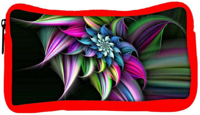 

Snoogg Eco Friendly Canvas Abstract Floral Design Designer Student Pen Pencil Case Coin Purse Pouch Cosmetic Makeup Bag (RED) Pouch(Multicolor)