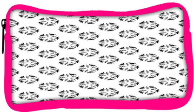 

Snoogg Eco Friendly Canvas Black Layered Pattern Designer Student Pen Pencil Case Coin Purse Pouch Cosmetic Makeup Bag (PINK) Pouch(Multicolor)