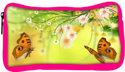 

Snoogg Eco Friendly Canvas Butterfly Around The Summer 2601 Student Pen Pencil Case Coin Purse Pouch Cosmetic Makeup Bag (PINK) Pouch(Multicolor)