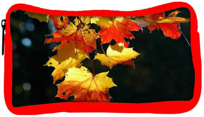 

Snoogg Eco Friendly Canvas Autumn Leaves In Trees Designer Student Pen Pencil Case Coin Purse Pouch Cosmetic Makeup Bag (RED) Pouch(Multicolor)