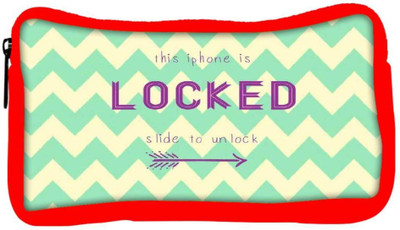 

Snoogg Eco Friendly Canvas Phone Is Locked Student Pen Pencil Case Coin Purse Pouch Cosmetic Makeup Bag (RED) Pouch(Multicolor)