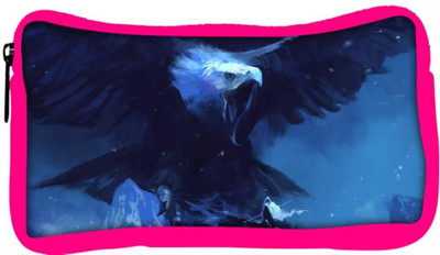 

Snoogg Eco Friendly Canvas Roaring Eagle Designer Student Pen Pencil Case Coin Purse Pouch Cosmetic Makeup Bag (PINK) Pouch(Multicolor)