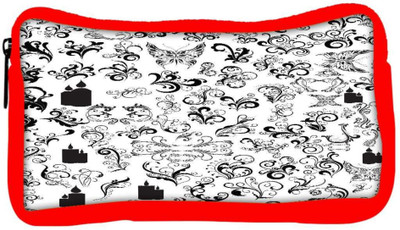

Snoogg Eco Friendly Canvas Pattern Butterflies Designer Student Pen Pencil Case Coin Purse Pouch Cosmetic Makeup Bag (RED) Pouch(Multicolor)