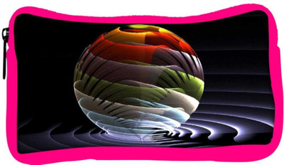 

Snoogg Eco Friendly Canvas Waves Globe Designer Student Pen Pencil Case Coin Purse Pouch Cosmetic Makeup Bag (PINK) Pouch(Multicolor)