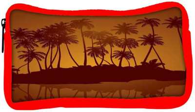 

Snoogg Eco Friendly Canvas Tropical Night Vector Background Student Pen Pencil Case Coin Purse Pouch Cosmetic Makeup Bag (RED) Pouch(Multicolor)