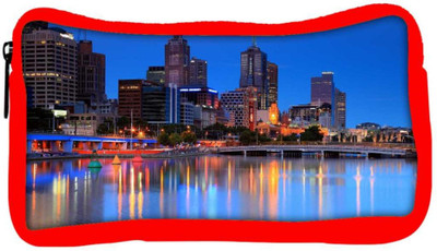 

Snoogg Eco Friendly Canvas Colorful City At Night Designer Student Pen Pencil Case Coin Purse Pouch Cosmetic Makeup Bag (RED) Pouch(Multicolor)