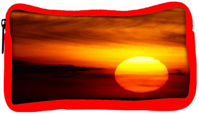 

Snoogg Eco Friendly Canvas Amazing Sunset Designer Student Pen Pencil Case Coin Purse Pouch Cosmetic Makeup Bag (RED) Pouch(Multicolor)
