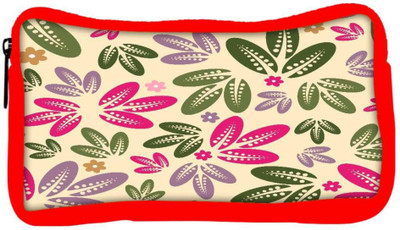 

Snoogg Eco Friendly Canvas Colorful Leaves Designer Student Pen Pencil Case Coin Purse Pouch Cosmetic Makeup Bag (RED) Pouch(Multicolor)