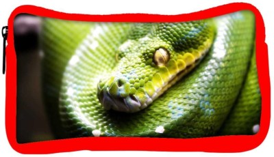 

Snoogg Eco Friendly Canvas Green Snake Designer Student Pen Pencil Case Coin Purse Pouch Cosmetic Makeup Bag (RED) Pouch(Multicolor)