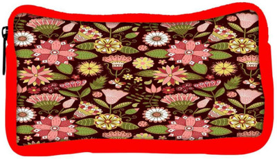 

Snoogg Eco Friendly Canvas Abstract Floral Background Student Pen Pencil Case Coin Purse Pouch Cosmetic Makeup Bag (RED) Pouch(Multicolor)