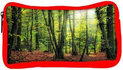 

Snoogg Eco Friendly Canvas Green Forest Designer Student Pen Pencil Case Coin Purse Pouch Cosmetic Makeup Bag (RED) Pouch(Multicolor)