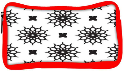 

Snoogg Eco Friendly Canvas Black Floral Designer Student Pen Pencil Case Coin Purse Pouch Cosmetic Makeup Bag (RED) Pouch(Multicolor)