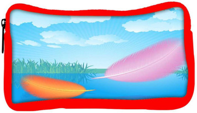 

Snoogg Eco Friendly Canvas Feathers Vector Student Pen Pencil Case Coin Purse Pouch Cosmetic Makeup Bag (RED) Pouch(Multicolor)