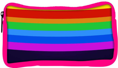 

Snoogg Eco Friendly Canvas Rainbow Colored Circles 2925 Student Pen Pencil Case Coin Purse Pouch Cosmetic Makeup Bag (PINK) Pouch(Multicolor)