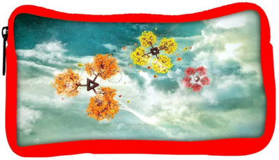 

Snoogg Eco Friendly Canvas Colorful Windsa Designer Student Pen Pencil Case Coin Purse Pouch Cosmetic Makeup Bag (RED) Pouch(Multicolor)