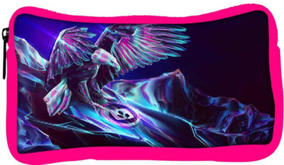 

Snoogg Eco Friendly Canvas Abstract Eagle Designer Student Pen Pencil Case Coin Purse Pouch Cosmetic Makeup Bag (PINK) Pouch(Multicolor)