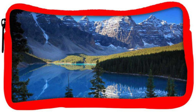 

Snoogg Eco Friendly Canvas White Mountain Designer Student Pen Pencil Case Coin Purse Pouch Cosmetic Makeup Bag (RED) Pouch(Multicolor)