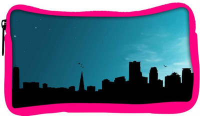 

Snoogg Eco Friendly Canvas Black Building Designer Student Pen Pencil Case Coin Purse Pouch Cosmetic Makeup Bag (PINK) Pouch(Multicolor)