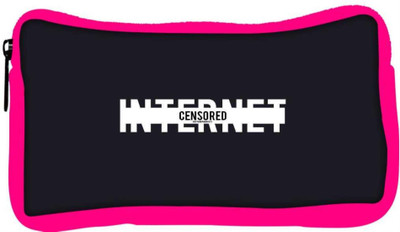 

Snoogg Eco Friendly Canvas Internet Censored Designer Student Pen Pencil Case Coin Purse Pouch Cosmetic Makeup Bag (PINK) Pouch(Multicolor)