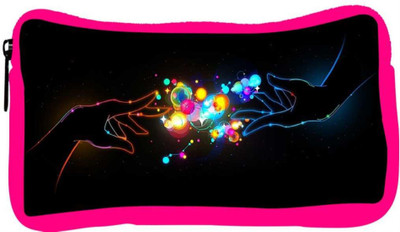 

Snoogg Eco Friendly Canvas Two Hands Designer Student Pen Pencil Case Coin Purse Pouch Cosmetic Makeup Bag (PINK) Pouch(Multicolor)