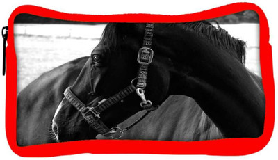 

Snoogg Eco Friendly Canvas Black Horse Designer Student Pen Pencil Case Coin Purse Pouch Cosmetic Makeup Bag (RED) Pouch(Multicolor)