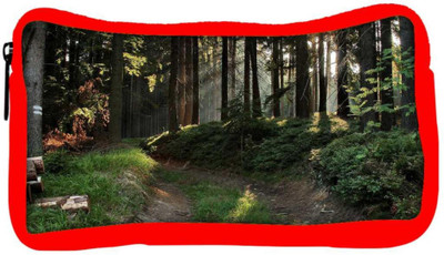 

Snoogg Eco Friendly Canvas No Way In Forest Designer Student Pen Pencil Case Coin Purse Pouch Cosmetic Makeup Bag (RED) Pouch(Multicolor)