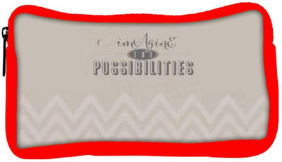 

Snoogg Eco Friendly Canvas Imagine The Possibilites Student Pen Pencil Case Coin Purse Pouch Cosmetic Makeup Bag (RED) Pouch(Multicolor)