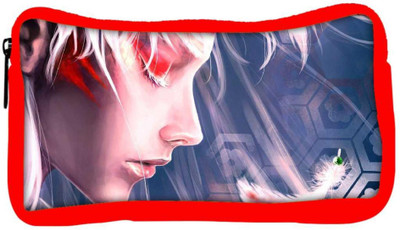 

Snoogg Eco Friendly Canvas Beautiful Blonde Girl Designer Student Pen Pencil Case Coin Purse Pouch Cosmetic Makeup Bag (RED) Pouch(Multicolor)