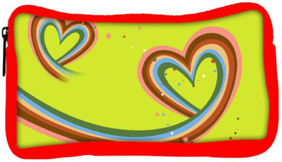 

Snoogg Eco Friendly Canvas Abstract Valentine Hearts Designer Student Pen Pencil Case Coin Purse Pouch Cosmetic Makeup Bag (RED) Pouch(Multicolor)