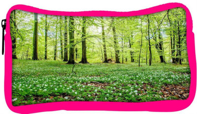 

Snoogg Eco Friendly Canvas Small White Flowers Designer Student Pen Pencil Case Coin Purse Pouch Cosmetic Makeup Bag (PINK) Pouch(Multicolor)