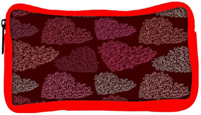 

Snoogg Eco Friendly Canvas Multicolor Hearts Designer Student Pen Pencil Case Coin Purse Pouch Cosmetic Makeup Bag (RED) Pouch(Multicolor)