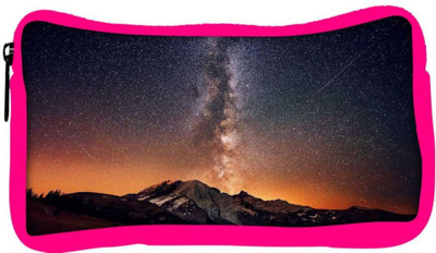 

Snoogg Eco Friendly Canvas Milky Way Above The Mountains Designer Student Pen Pencil Case Coin Purse Pouch Cosmetic Makeup Bag (PINK) Pouch(Multicolor)