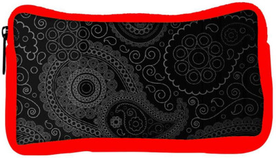 

Snoogg Eco Friendly Canvas Paisely Pattern Black Student Pen Pencil Case Coin Purse Pouch Cosmetic Makeup Bag (RED) Pouch(Multicolor)
