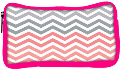 

Snoogg Eco Friendly Canvas Frequency Multicolour Soft Student Pen Pencil Case Coin Purse Pouch Cosmetic Makeup Bag (PINK) Pouch(Multicolor)