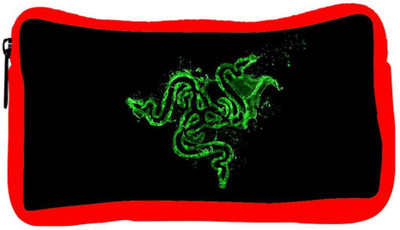 

Snoogg Eco Friendly Canvas Green Razer Logo Designer Student Pen Pencil Case Coin Purse Pouch Cosmetic Makeup Bag (RED) Pouch(Multicolor)