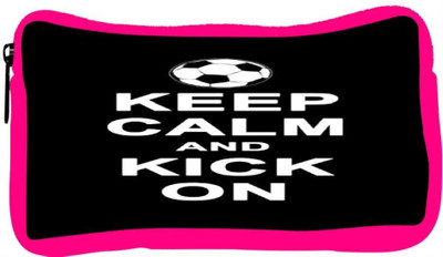 

Snoogg Eco Friendly Canvas Keep Calm And Kick On Student Pen Pencil Case Coin Purse Pouch Cosmetic Makeup Bag (PINK) Pouch(Multicolor)