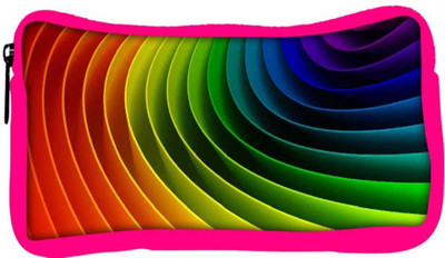 

Snoogg Eco Friendly Canvas Multiple Colors Strips Designer Student Pen Pencil Case Coin Purse Pouch Cosmetic Makeup Bag (PINK) Pouch(Multicolor)