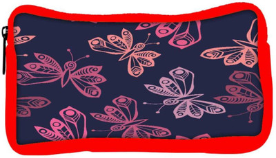 

Snoogg Eco Friendly Canvas Throws Butterflies Designer Student Pen Pencil Case Coin Purse Pouch Cosmetic Makeup Bag (RED) Pouch(Multicolor)